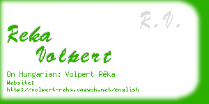 reka volpert business card